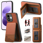 For Xiaomi Redmi Note 17 4G (Global) / Note 17 5G (Global) / Note 17 (India / China) 5G Case Cloth Texture Leather + PC + TPU Phone Cover with RFID Blocking Card Holder