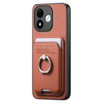 For Xiaomi Redmi Note 17 4G (Global) / Note 17 5G (Global) / Note 17 (India / China) 5G Case Cloth Texture Leather + PC + TPU Phone Cover with Detachable Magnetic Ring Kickstand Card Holder