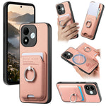 For Xiaomi Redmi Note 17 4G (Global) / Note 17 5G (Global) / Note 17 (India / China) 5G Case Cloth Texture Leather + PC + TPU Phone Cover with Detachable Magnetic Ring Kickstand Card Holder