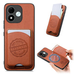 For Xiaomi Redmi Note 17 4G (Global) / Note 17 (India / China) 5G / Note 17 5G (Global) Case Twill Texture Leather PC TPU Phone Cover with Detachable Magnetic Card Holder