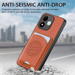 For Xiaomi Redmi Note 17 4G (Global) / Note 17 (India / China) 5G / Note 17 5G (Global) Case Twill Texture Leather PC TPU Phone Cover with Detachable Magnetic Card Holder