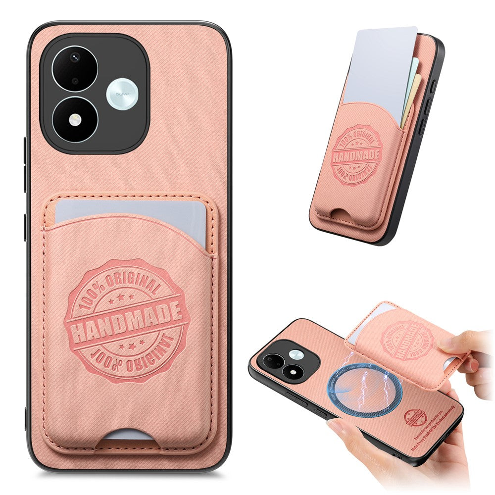 For Xiaomi Redmi Note 17 4G (Global) / Note 17 (India / China) 5G / Note 17 5G (Global) Case Twill Texture Leather PC TPU Phone Cover with Detachable Magnetic Card Holder