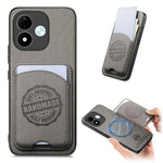 For Xiaomi Redmi Note 17 4G (Global) / Note 17 (India / China) 5G / Note 17 5G (Global) Case Twill Texture Leather PC TPU Phone Cover with Detachable Magnetic Card Holder