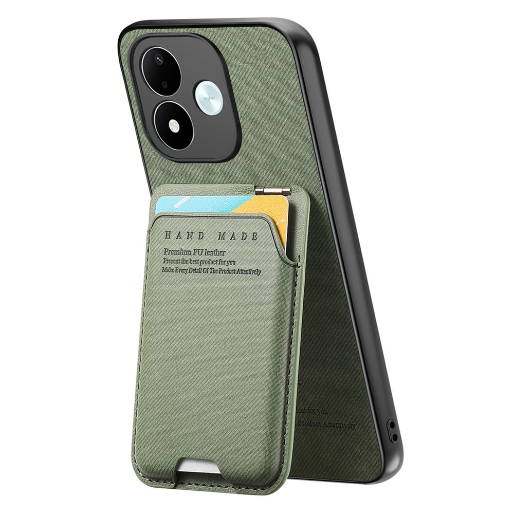 For Xiaomi Redmi Note 17 4G (Global) / Note 17 5G (Global) / Note 17 (India / China) 5G Case Cloth Texture Leather + PC + TPU Phone Cover with Card Holder Kickstand