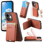 For Xiaomi Redmi Note 17 4G (Global) / Note 17 5G (Global) / Note 17 (India / China) 5G Case Cloth Texture Leather + PC + TPU Phone Cover with Card Holder Kickstand