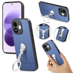 CASENEO BW-12 for Xiaomi Redmi Note 17 4G (Global) / Note 17 5G (Global) / Note 17 (India / China) 5G Case Folding Kickstand Twill Texture Leather Back Cover