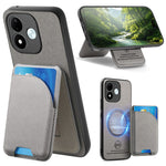 Xiaomi Redmi Note 17 4G (Global) / Note 17 (Indien / Kina) 5G / Note 17 5G (Global) magnetisk taske med stoftekstur, læder + PC + TPU-mobilcover med aftagelig kortholder
