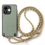 For Xiaomi Redmi Note 17 4G (Global) / Note 17 5G (Global) / Note 17 (India / China) 5G Case Carbon Fiber Texture Hybrid Phone Back Cover with Adjustable Strap