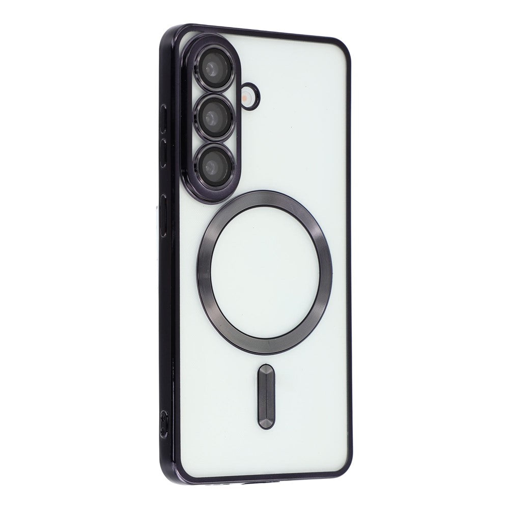 For Samsung Galaxy A27 5G Magnetic Case Electroplated TPU Phone Cover with Lens Film
