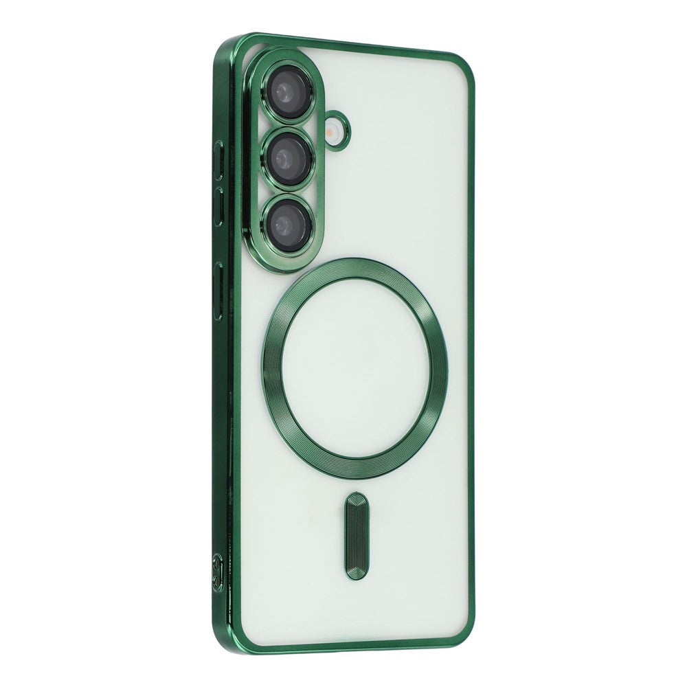 For Samsung Galaxy A57 5G Magnetic Case Electroplated TPU Phone Cover with Lens Film