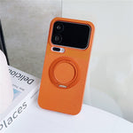 For Xiaomi 17 Pro Magnetic Case with Detachable Kickstand Grid Texture Tech Fabric Coated PC + TPU Phone Cover