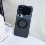 For Xiaomi 17 Pro Magnetic Case with Detachable Kickstand Grid Texture Tech Fabric Coated PC + TPU Phone Cover