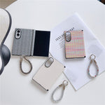 Til Samsung Galaxy Z Fold8 cover Vævet tekstil Stof + PC beskyttelsescover med aftagelig håndrem med rhinsten