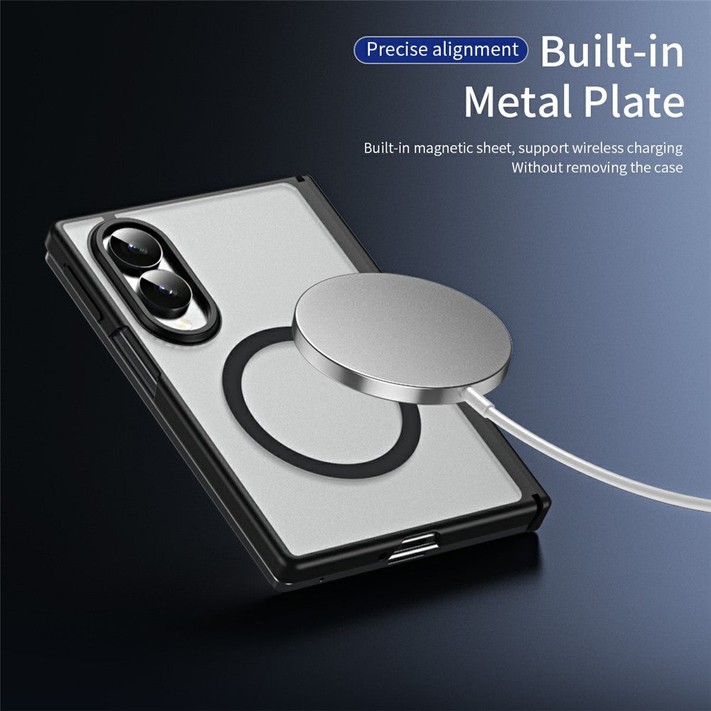 Til Samsung Galaxy Z Fold8 cover hårdt PC mat telefoncover med indbygget hærdet glasfilm
