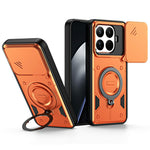 Xiaomi 17T Pro-skal med glidande linsskydd, roterbart stöd, stötsäkert TPU + PC-mobilskal