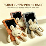 For Samsung Galaxy Z Flip8 Plush Bunny Phone Case Soft Fuzzy Fabric Foldable PC Phone Cover