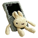 For Samsung Galaxy Z Flip8 Plush Bunny Phone Case Soft Fuzzy Fabric Foldable PC Phone Cover