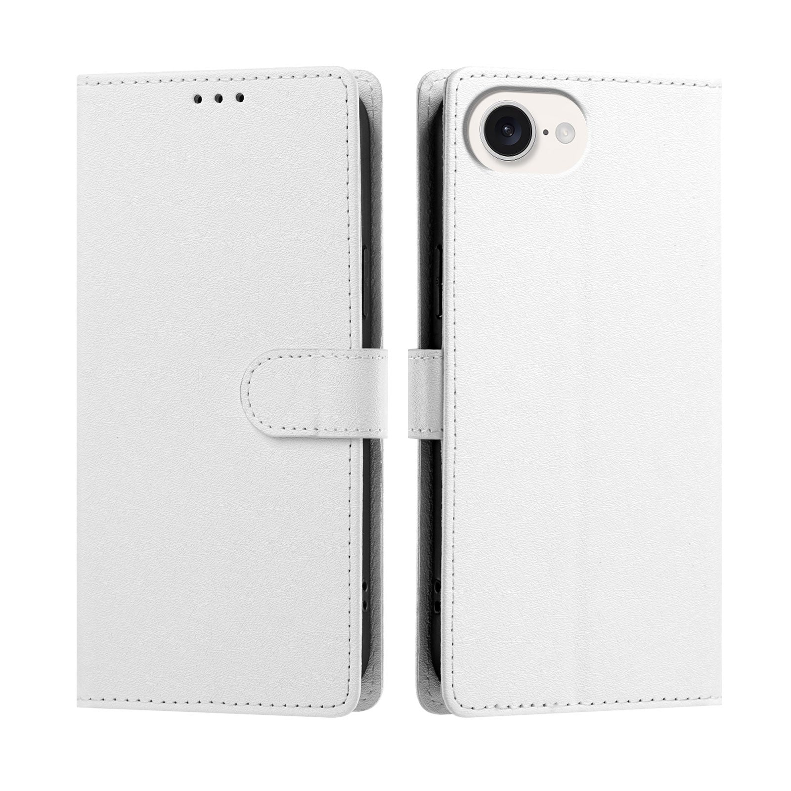 Til iPhone 17 Etui Silke Tekstur PU Læder Pung Flip Stand Telefoncover med Håndrem