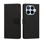 For Xiaomi 17T Case Silk Texture PU Leather Wallet Flip Stand Phone Cover with Wrist Strap