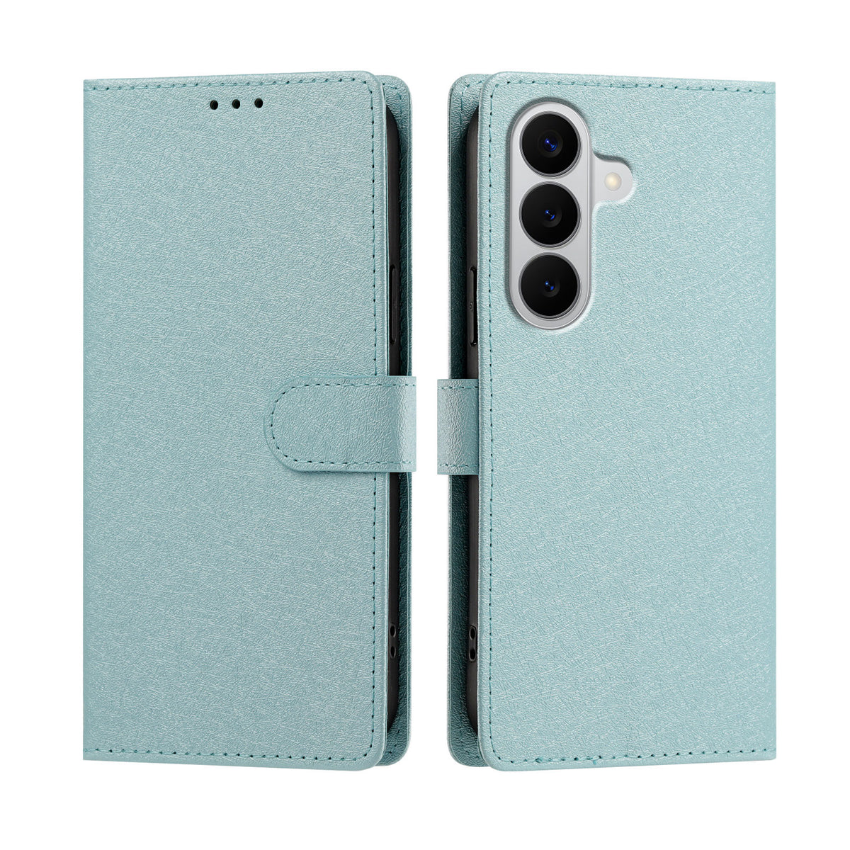 For Samsung Galaxy A27 5G / M47 5G Case Silk Texture PU Leather Wallet Flip Stand Phone Cover with Wrist Strap