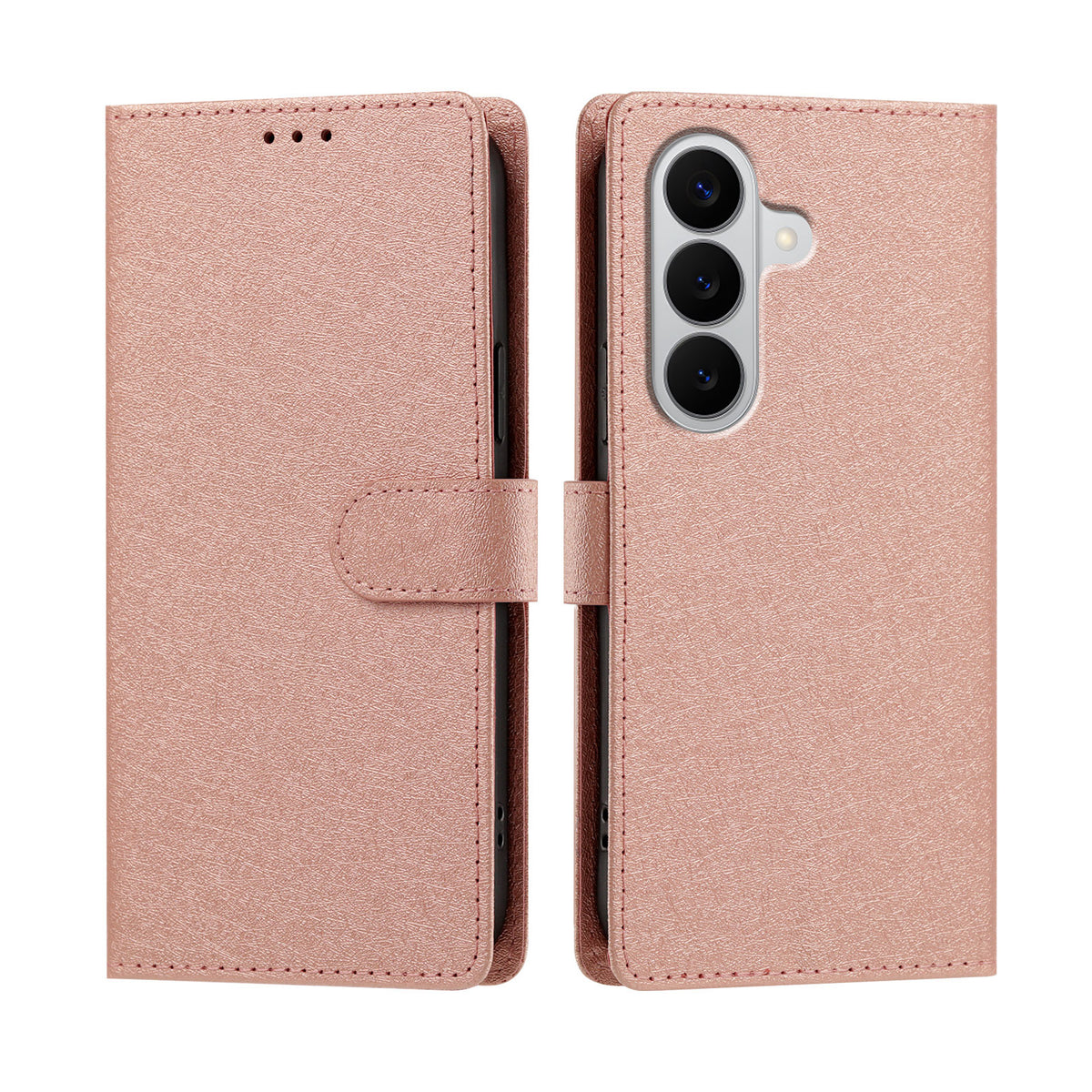 For Samsung Galaxy A27 5G / M47 5G Case Silk Texture PU Leather Wallet Flip Stand Phone Cover with Wrist Strap