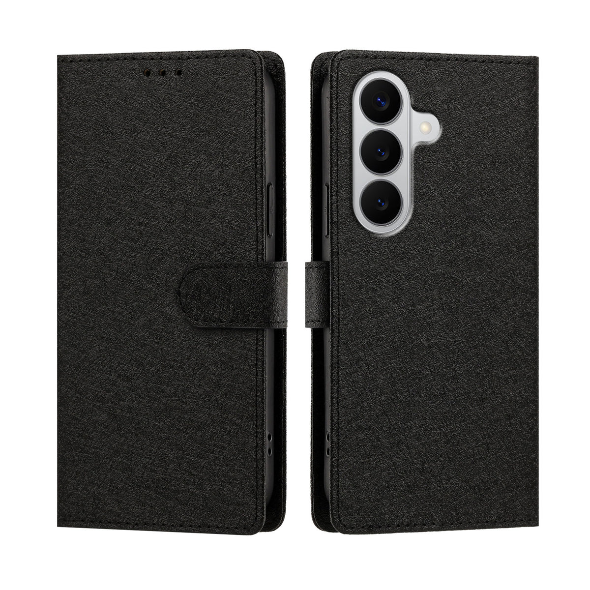For Samsung Galaxy A27 5G / M47 5G Case Silk Texture PU Leather Wallet Flip Stand Phone Cover with Wrist Strap