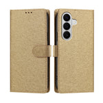 For Samsung Galaxy A27 5G / M47 5G Case Silk Texture PU Leather Wallet Flip Stand Phone Cover with Wrist Strap