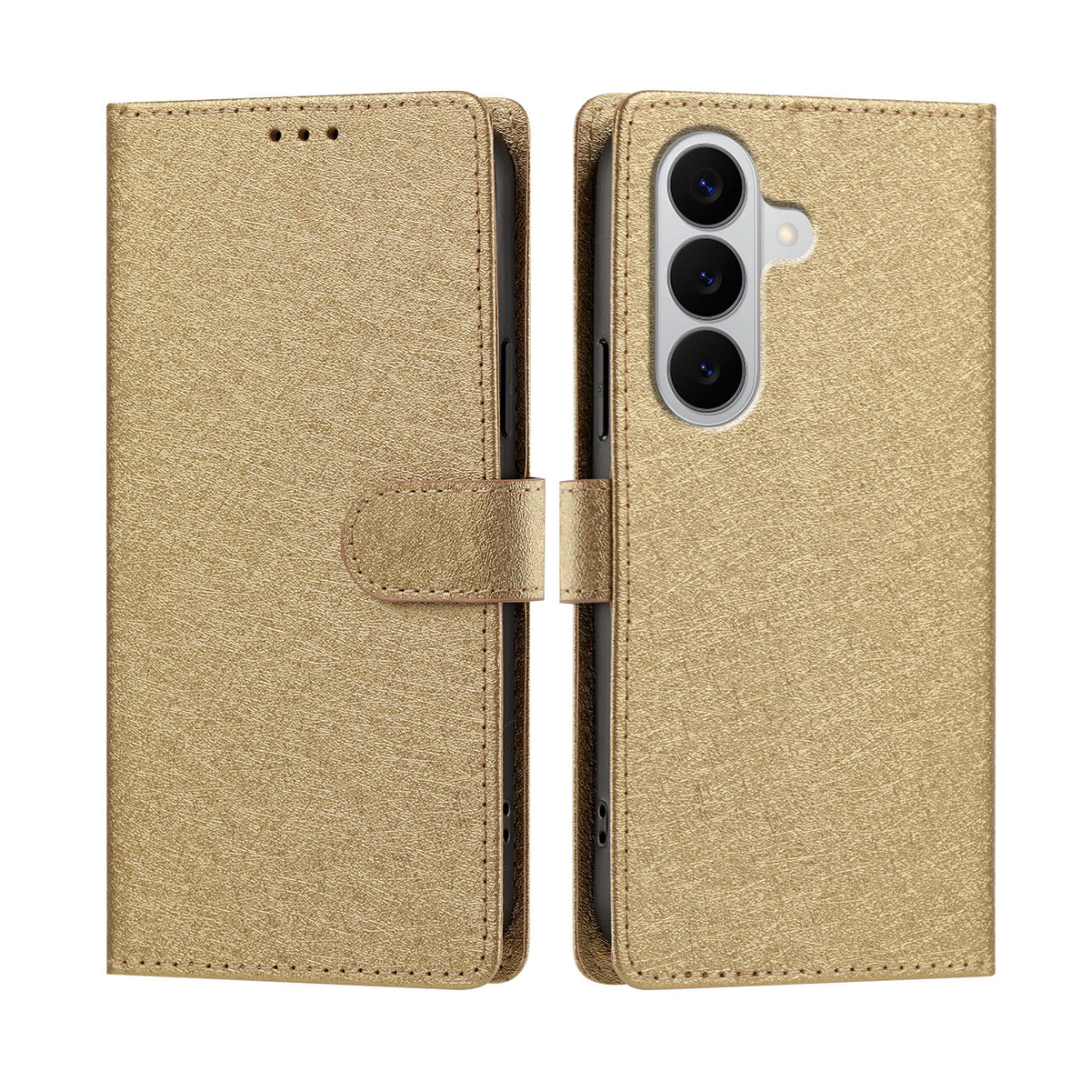 For Samsung Galaxy A27 5G / M47 5G Case Silk Texture PU Leather Wallet Flip Stand Phone Cover with Wrist Strap