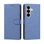 For Samsung Galaxy A27 5G / M47 5G Case Silk Texture PU Leather Wallet Flip Stand Phone Cover with Wrist Strap