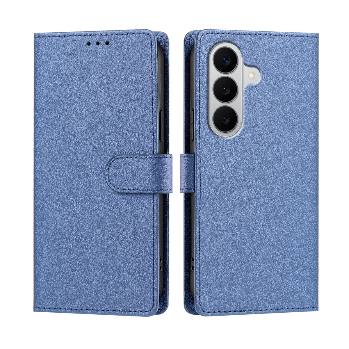 For Samsung Galaxy A27 5G / M47 5G Case Silk Texture PU Leather Wallet Flip Stand Phone Cover with Wrist Strap