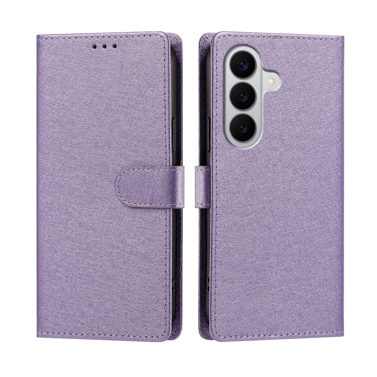 For Samsung Galaxy A27 5G / M47 5G Case Silk Texture PU Leather Wallet Flip Stand Phone Cover with Wrist Strap