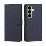 For Samsung Galaxy A27 5G / M47 5G Case Silk Texture PU Leather Wallet Flip Stand Phone Cover with Wrist Strap