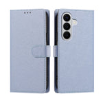 For Samsung Galaxy A27 5G / M47 5G Case Silk Texture PU Leather Wallet Flip Stand Phone Cover with Wrist Strap