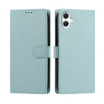 Samsung Galaxy A08 4G / A08 5G / A07 4G / A07s 4G / A07 5G / A06 4G / A06 5G-cover med silkestruktur, PU-læder, pungdesign, foldbart stativ og håndledsrem