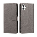 Samsung Galaxy A08 4G / A08 5G / A07 4G / A07s 4G / A07 5G / A06 4G / A06 5G-cover med silkestruktur, PU-læder, pungdesign, foldbart stativ og håndledsrem