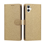Samsung Galaxy A08 4G / A08 5G / A07 4G / A07s 4G / A07 5G / A06 4G / A06 5G-cover med silkestruktur, PU-læder, pungdesign, foldbart stativ og håndledsrem