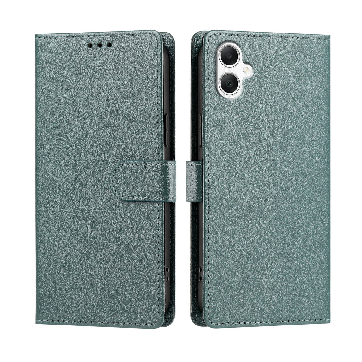 Samsung Galaxy A08 4G / A08 5G / A07 4G / A07s 4G / A07 5G / A06 4G / A06 5G-cover med silkestruktur, PU-læder, pungdesign, foldbart stativ og håndledsrem