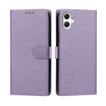 Samsung Galaxy A08 4G / A08 5G / A07 4G / A07s 4G / A07 5G / A06 4G / A06 5G-cover med silkestruktur, PU-læder, pungdesign, foldbart stativ og håndledsrem