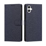Samsung Galaxy A08 4G / A08 5G / A07 4G / A07s 4G / A07 5G / A06 4G / A06 5G-cover med silkestruktur, PU-læder, pungdesign, foldbart stativ og håndledsrem