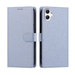 Samsung Galaxy A08 4G / A08 5G / A07 4G / A07s 4G / A07 5G / A06 4G / A06 5G-cover med silkestruktur, PU-læder, pungdesign, foldbart stativ og håndledsrem