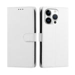 Til iPhone 16 Pro Max cover i silkestruktur PU læder, pungetui med standerfunktion og håndrem