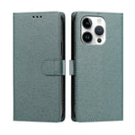 Til iPhone 16 Pro Max cover i silkestruktur PU læder, pungetui med standerfunktion og håndrem