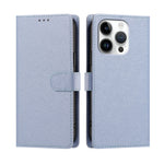Til iPhone 16 Pro Max cover i silkestruktur PU læder, pungetui med standerfunktion og håndrem