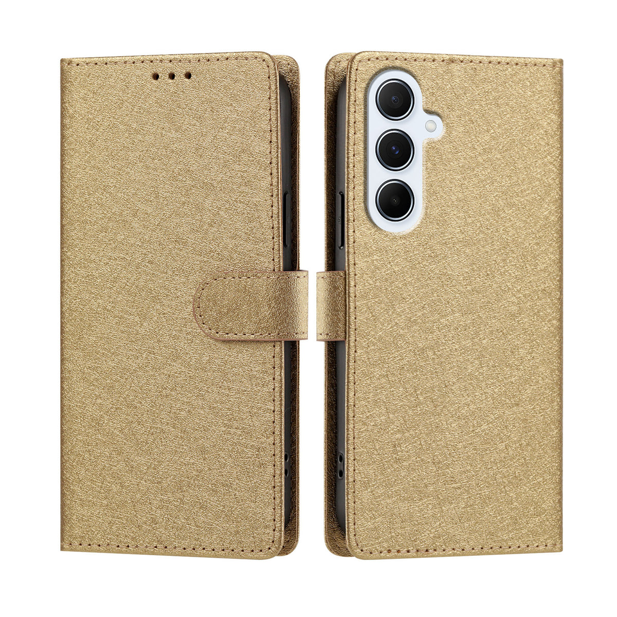 Til Samsung Galaxy A36 5G / Galaxy A56 5G / Galaxy A37 5G cover med silketekstur, PU-læder, flip-stander og håndledsrem