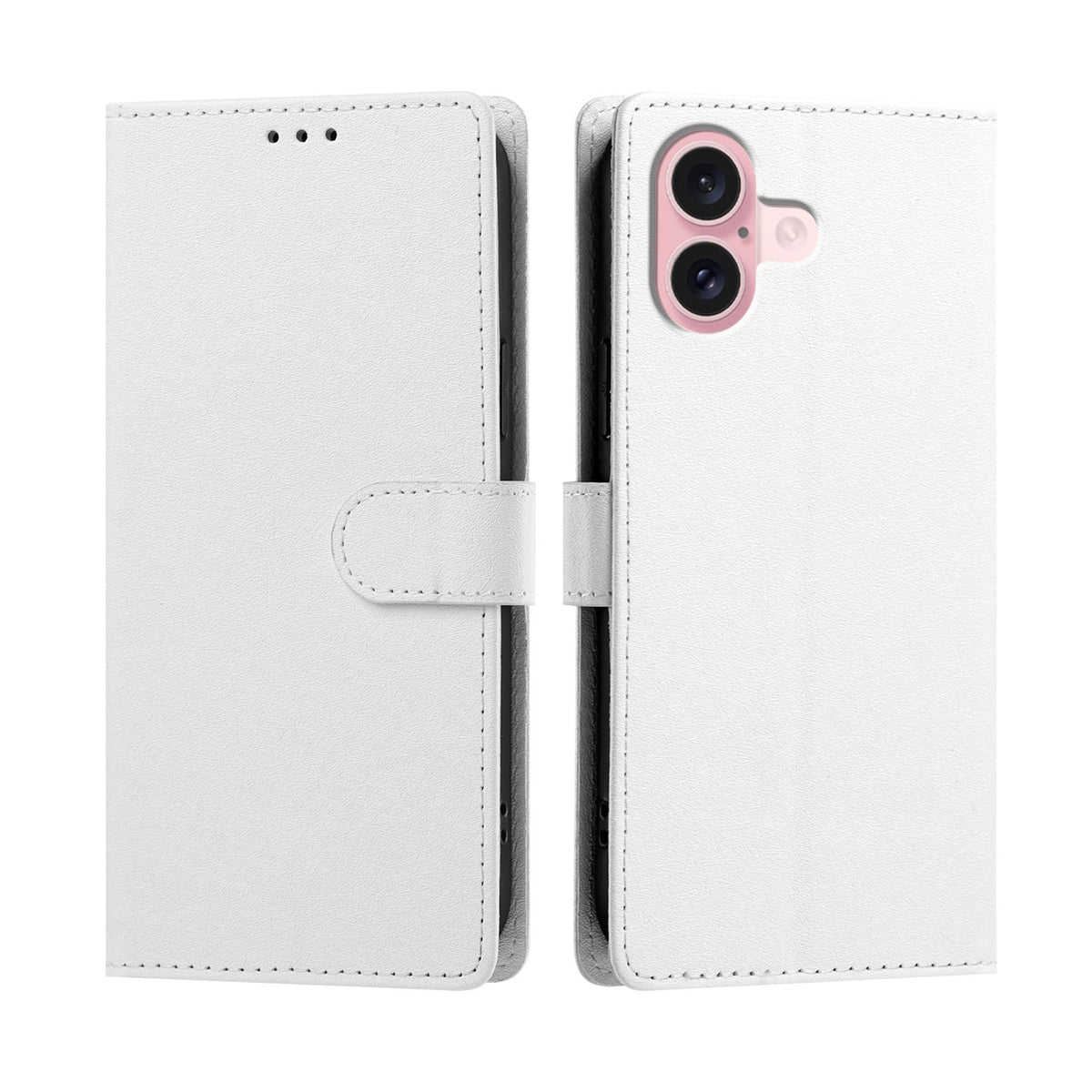 For iPhone 16 Case Silk Texture PU Leather Wallet Flip Stand Phone Cover with Wrist Strap