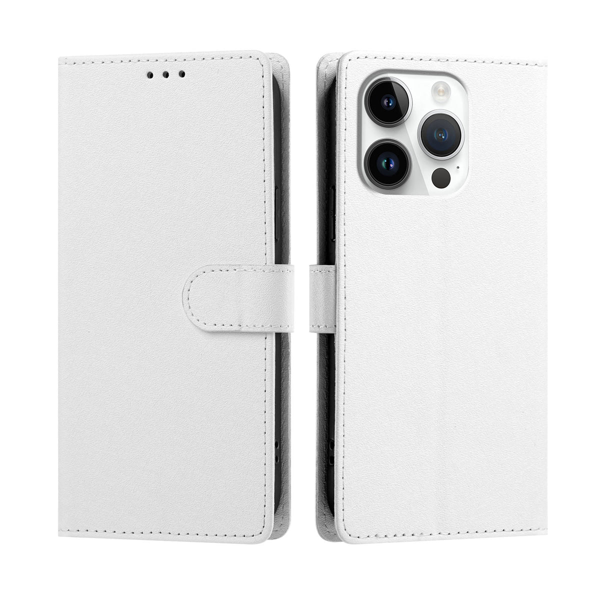 Til iPhone 16 Pro Cover Silketekstur PU Læder Pung Flip Stand Telefoncover med Håndrem