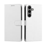 For Samsung Galaxy S26+ Case Silk Texture PU Leather Wallet Flip Stand Phone Cover with Wrist Strap