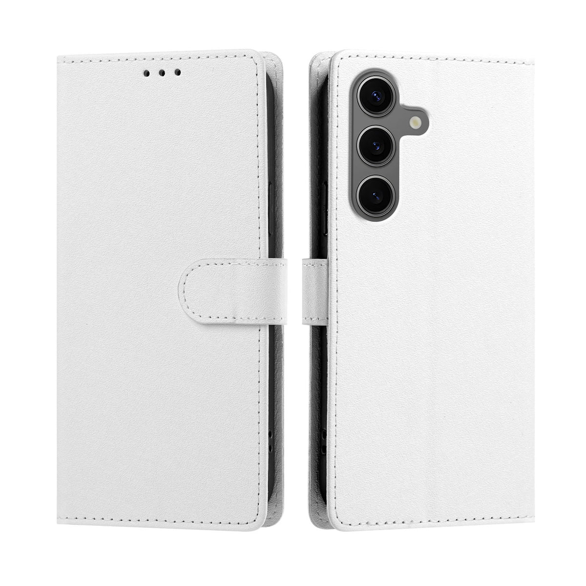 For Samsung Galaxy S26+ Case Silk Texture PU Leather Wallet Flip Stand Phone Cover with Wrist Strap