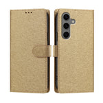 For Samsung Galaxy S26+ Case Silk Texture PU Leather Wallet Flip Stand Phone Cover with Wrist Strap