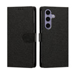 Til Samsung Galaxy S24 FE Etui Silke Tekstur PU Læder Pung Flip Stativ Telefoncover med Håndrem